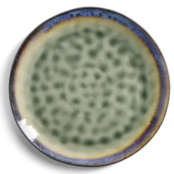 Gifi Assiette plate grès vert Ø27,5cm