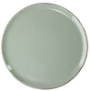 Gifi Assiette plate Lisbonne en grès vert Ø27cm