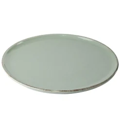 Gifi Assiette plate Lisbonne en grès vert Ø27cm