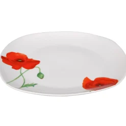 Gifi Assiette plate motif coquelicot