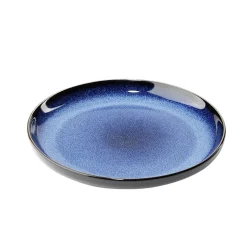 Gifi Assiette plate Météor en porcelaine bleu Ø20cm