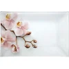 Gifi Assiette plate rectangulaire design Orchidée