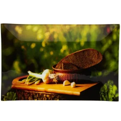 Gifi Assiette plate rectangulaire design ail et pain