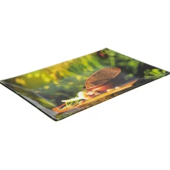 Gifi Assiette plate rectangulaire design ail et pain