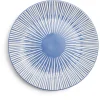 Gifi Assiette plate Rio faïence bleue et blanche Ø27cm