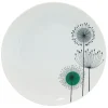 Gifi Assiette plate ronde aigrette pissenlit blanche
