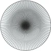 Gifi Assiette plate ronde blanche rayon noir