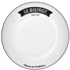 Gifi Assiette plate ronde blanche inscription noire Le Bistrot