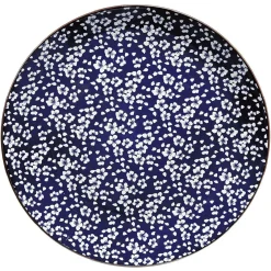 Gifi ASSIETTE PLATE RONDE BLEU ET BLANC