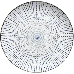 Gifi ASSIETTE PLATE RONDE BLEU ET BLANC