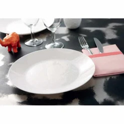 Gifi Assiette plate ronde Ø25cm Luminarc opale blanche