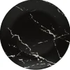 Gifi Assiette plate ronde décor marbre noir et blanc