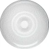 Gifi Assiette plate ronde effet relief blanc transparent Ø26,8 cm