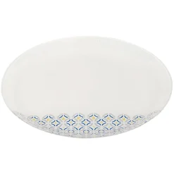 Gifi Assiette plate ronde en verre Eleni motif géométrique