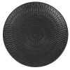 Gifi Assiette plate ronde faïence design Zebra uni noir