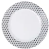 Gifi Assiette plate ronde Luminarc blanche triangle noir Palerme