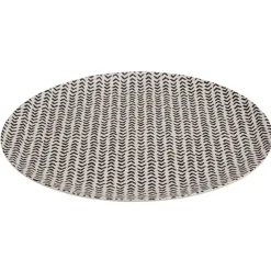 Gifi Assiette plate ronde motif géométrique noir et blanc