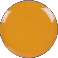 Gifi Assiette plate ronde orange et violet