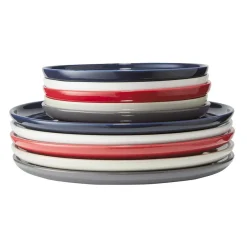 Gifi Assiette plate ronde Oslo grise