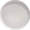 Gifi Assiette plate ronde Oslo porcelaine gris uni