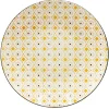 Gifi Assiette plate ronde Praia motif blanc jaune noir