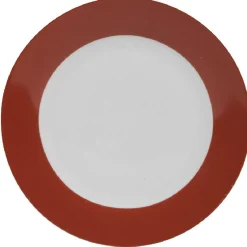 Gifi Assiette plate ronde rouge et blanche