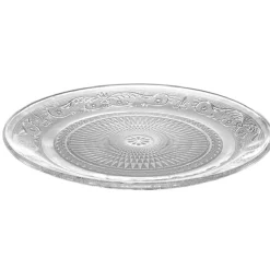 Gifi Assiette plate ronde transparente ciselée