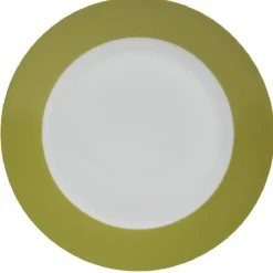Gifi Assiette plate ronde verte et blanche