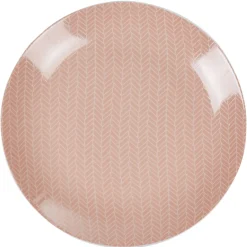 Gifi Assiette plate rose zebrée collection Crazy