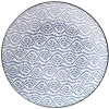 Gifi Assiette plate style japonais porcelaine bleu blanc