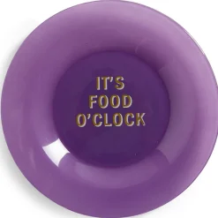 Gifi Assiette plate verre coloré avec message Ø20cm - 3 modèles