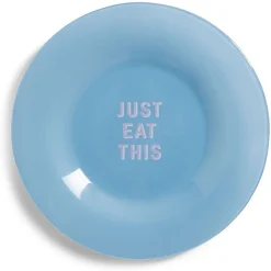 Gifi Assiette plate verre coloré avec message Ø20cm - 3 modèles