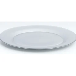 Gifi Assiette plate verre Zana argentée