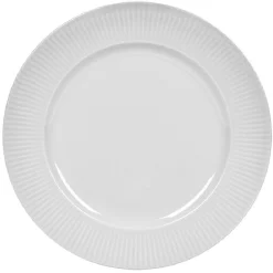 Gifi Assiette ronde contour strié gris perle