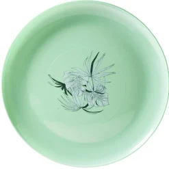 Gifi Assiette ronde en plastique décor feuillage