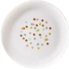 Gifi Assiette ronde en plastique décor pois multicolore