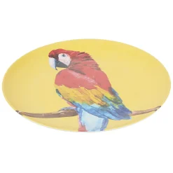 Gifi Assiette ronde en résine mélaminée design exotique