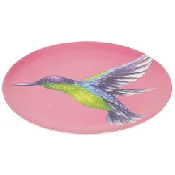 Gifi Assiette ronde en résine mélaminée design exotique