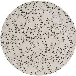 Gifi Assiette ronde fibre de bambou motif tiges et feuilles