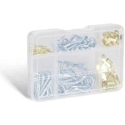 Gifi Rangement|Assortiment de 140 crochets en métal