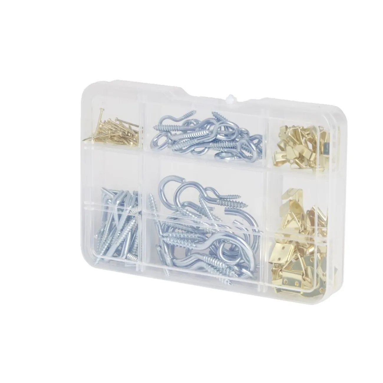 Gifi Rangement|Assortiment de 140 crochets en métal