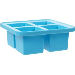 Gifi Bac à glaçon XXL en silicone 4 compartiments blanc/bleu