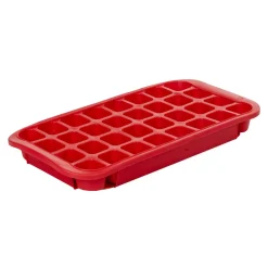 Gifi Bac à glaçons avec support 32 compartiments rouge