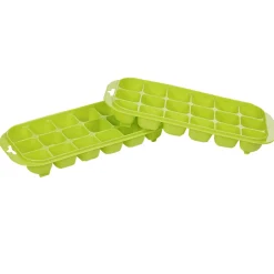Gifi Bac à glaçons en plastique vert 18 compartiments x2