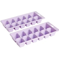 Gifi Bac à glaçons en plastique vert violet x2