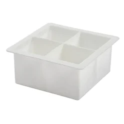 Gifi Bac à glaçons XXL 4 compartiments silicone blanc