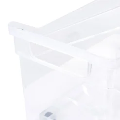 Gifi Rangement|Bac de rangement à roulettes transparent 12L