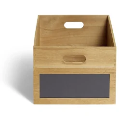 Gifi Rangement|Bac de rangement bois et ardoise Taille S 29xH18x25cm