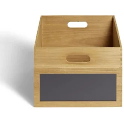 Gifi Rangement|Bac de rangement bois et ardoise 33xH20x29cm Taille M