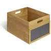 Gifi Rangement|Bac de rangement bois et ardoise 39xH23x33cm Taille L